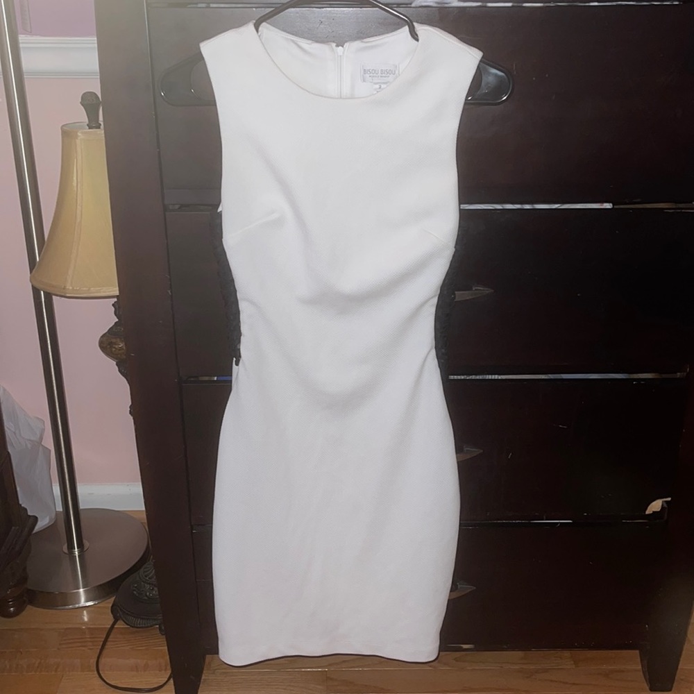 White and black dress